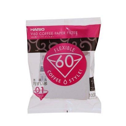Hario V60 White Paper Filter 100 sheets Filter Hario Hario 01 1-2 cup Paper Filter (100 sheets)