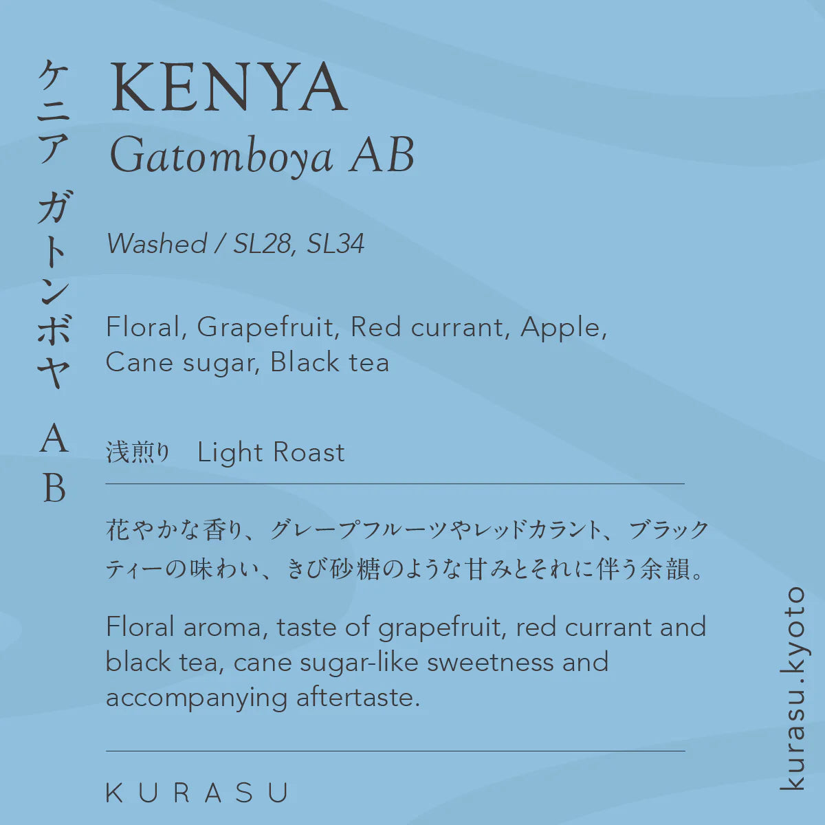 Photo of Kenya Gatomboya AB [Light roast]